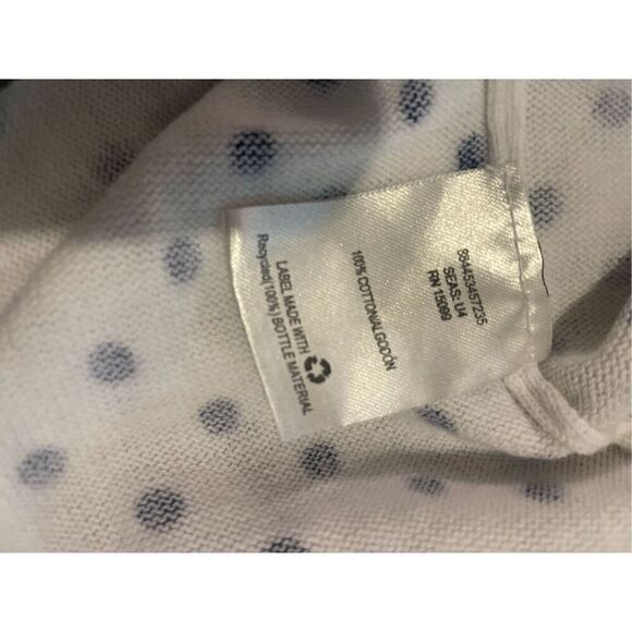 Laura Scott Lightweight White with Black Polka Dots Long Sleeve 100% Cotton Card - Picture 9 of 9